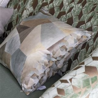 Designers Guild Geo Moderne Pewter decorative pillow