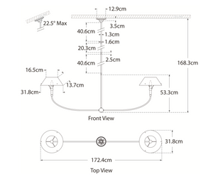 Lampa wisząca Turlington XL Thomas O'Brien