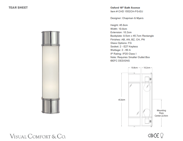 Sconce E.F Chapman Oxford 18"