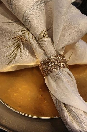 L'Objet Braid napkin ring set
