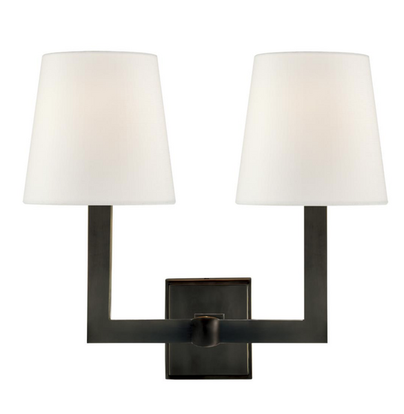 Square Tube Double wall lamp by Chapman & Myers