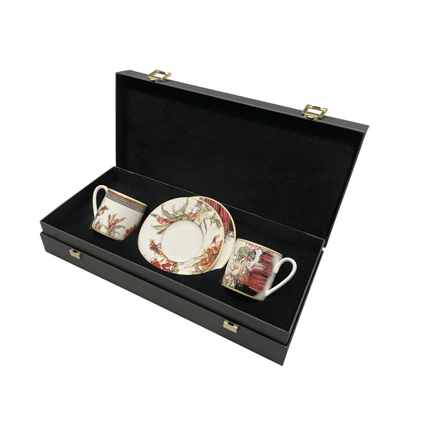 Set of two Roberto Cavalli Home coffee cups, from the Flowers collection