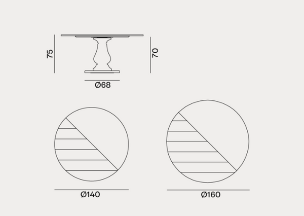 Stół Gray 38 marki Gervasoni 1882