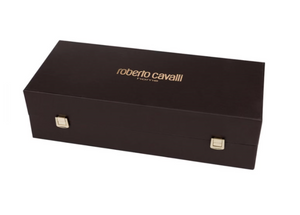 Zestaw dwóch filiżanek do kawy Roberto Cavalli Home, z kolekcji Python Black
