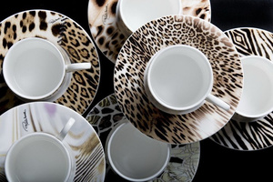 Zestaw dwóch filiżanek do kawy Roberto Cavalli Home, z kolekcji Africa Casablanca