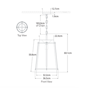 Lampa wisząca Callaway Medium projektu Carrier and Company marki Visual Comfort