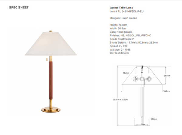 Ralph Lauren Home Garner Table Lamp