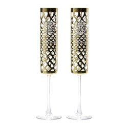 Set of two Roberto Cavalli Home Marrakech champagne glasses