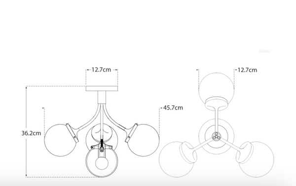 Lampa sufitowa Prescott Medium Kate Spade New York marki Visual Comfort