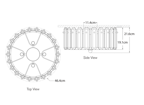 Plafon Bonnington projektu Aerin
