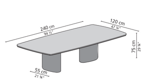Tangeri 240 table by Casamilano