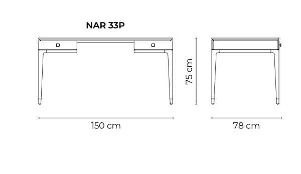 Nara desk by Galimberti Nino