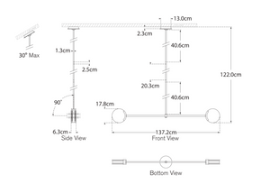 Lampa wisząca Melange 54" projektu Kelly Wearstler marki Visual Comfort