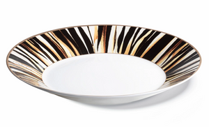 Zestaw sześciu talerzy do zupy Roberto Cavalli Home, z kolekcji Ray of Gold 