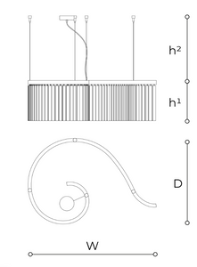 Carmen chandelier 728/100 by Italamp