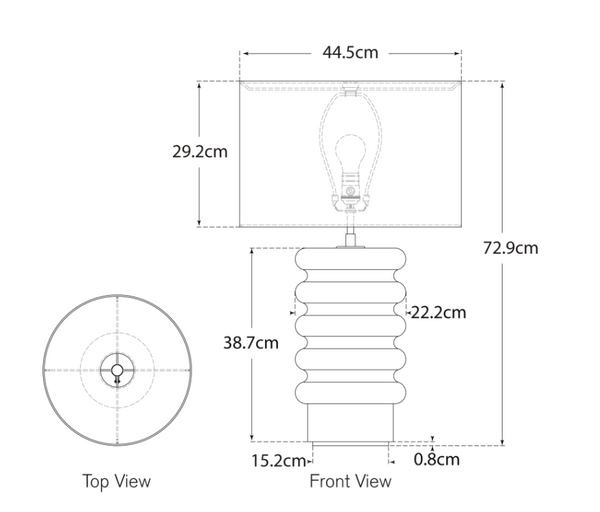Lampa stołowa Onda Medium projektu Kelly Wearstler