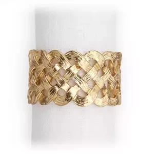 L'Objet Braid napkin ring set