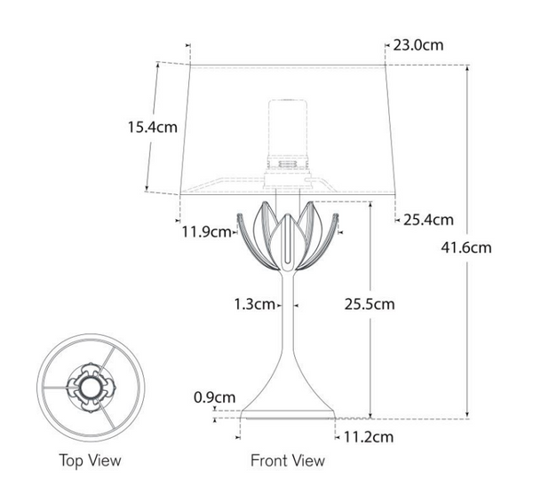 Lampa stołowa bezprzewodowa Alberto 17" projektu Julie Neill