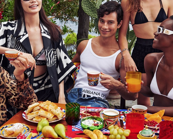 Szklanka porcelanowa na wodę Dolce&Gabbana, Carretto Siciliano