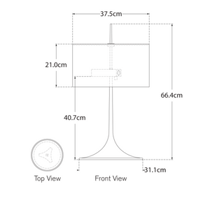 Lampa stołowa Spinet 26" projektu Barbara Barry marki Visual Comfort