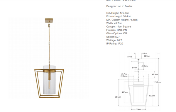 Lampa wisząca Ian K.Fowler Presidio
