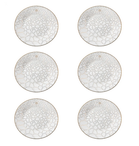 Set of six Roberto Cavalli Home bread and butter plates, from the Giraffa collection