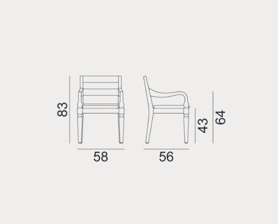 Jeko 24 garden chair by Gervasoni 1882