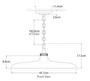 Lampa wisząca Piatto Medium projektu Thomas O'Brien