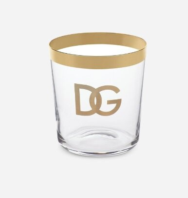 Set of two Dolce & Gabbana drinking glasses, DG Logo