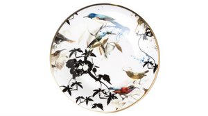 Set of six Roberto Cavalli Home bread or butter plates from the Garden's Birds collection