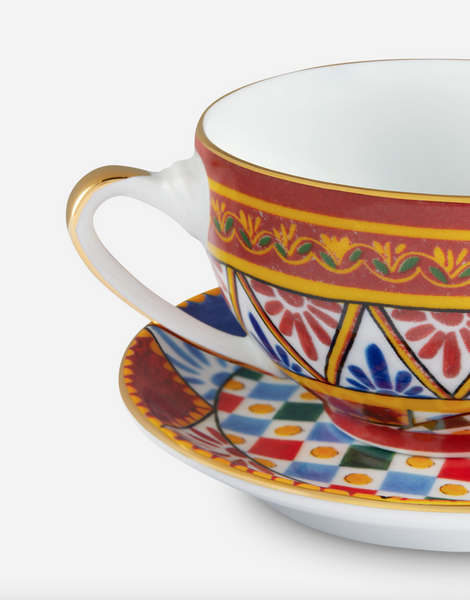 Filiżanka i spodek do cappuccino Dolce&Gabbana, Carretto Siciliano