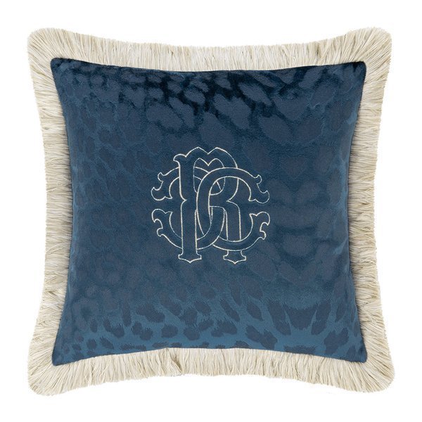 Poduszka dekoracyjna Roberto Cavalli Home Monogram Pantera (Blue)