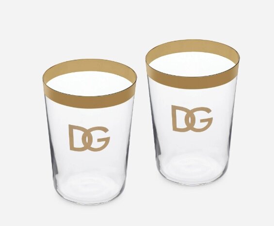 Zestaw dwóch szklanek do napojów Dolce&Gabbana, DG Logo 